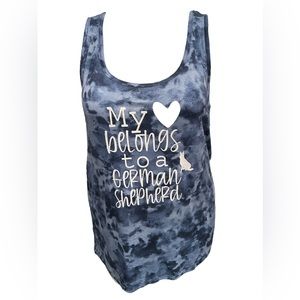 Woman's My Heart Belongs to a German Shepherd scoop neck tank top,